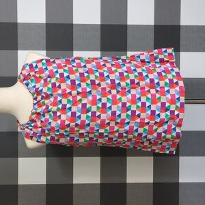 Kate Spade New York Geometric Colorful Sleeveless Top Size Large